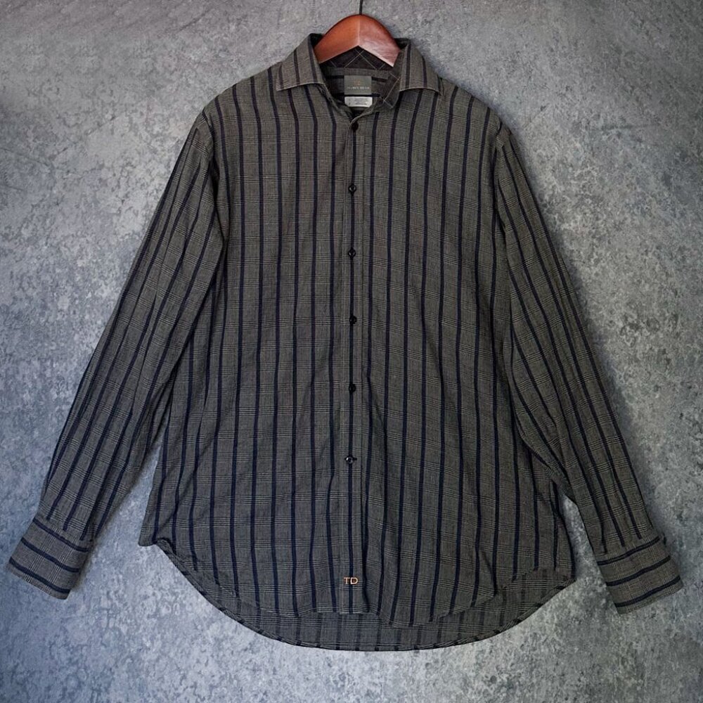 Thomas Dean Cotton Button-Down Shirt, Men's L